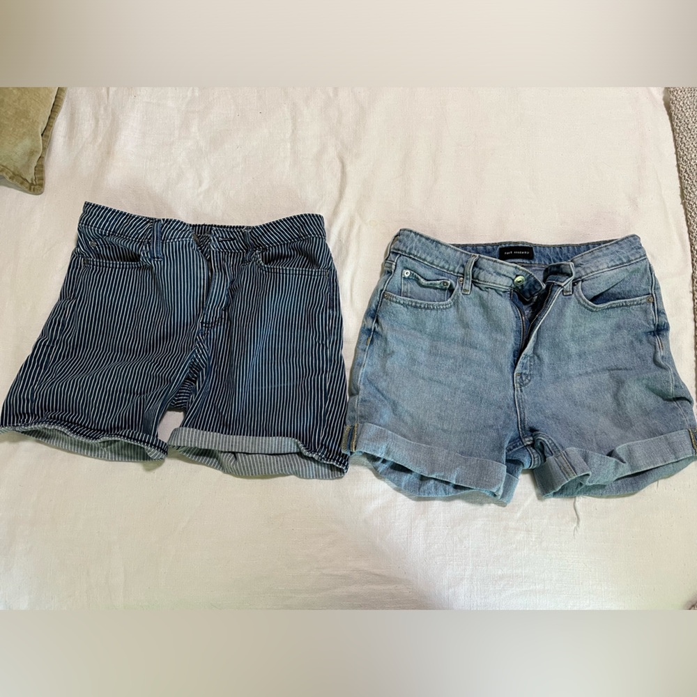 Two pairs of jean shorts. Lee & Free assembly.